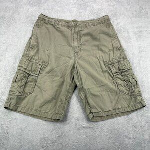 Vintage Nike Sportswear Cargo Shorts Mens Medium Green Distressed Drawstring